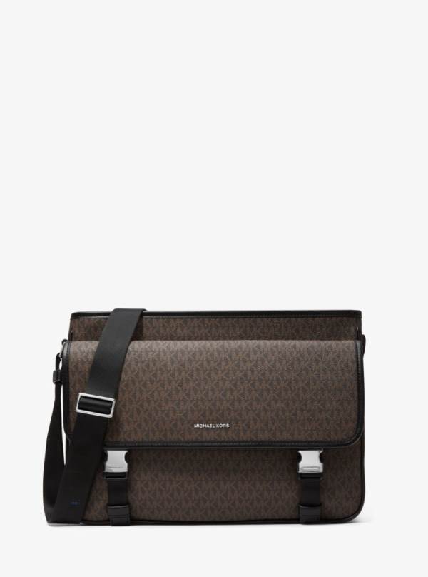 Panske Crossbody Kabelka Michael Kors Cooper Logo Čierne Hnede - Tasky Michael Kors Slevy | VRNXP-4031